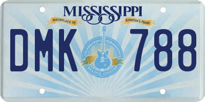 MS license plate DMK788