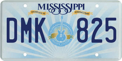 MS license plate DMK825