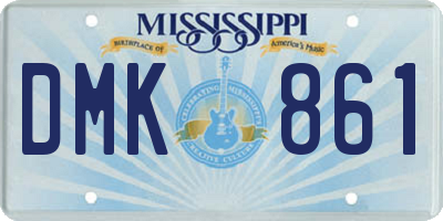 MS license plate DMK861