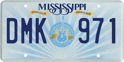 MS license plate DMK971