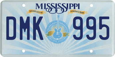 MS license plate DMK995