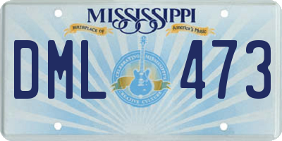 MS license plate DML473
