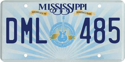 MS license plate DML485