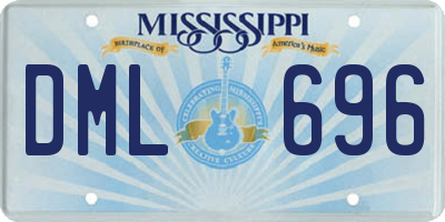 MS license plate DML696