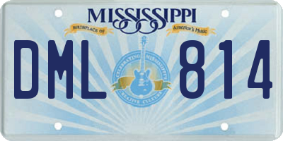 MS license plate DML814