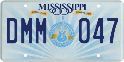 MS license plate DMM047