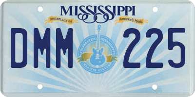 MS license plate DMM225