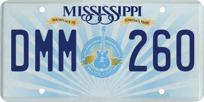 MS license plate DMM260