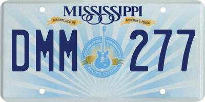 MS license plate DMM277