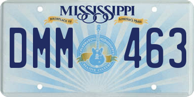 MS license plate DMM463
