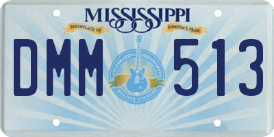 MS license plate DMM513