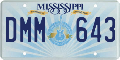 MS license plate DMM643