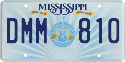 MS license plate DMM810