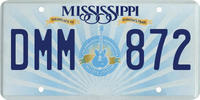 MS license plate DMM872