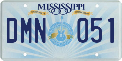 MS license plate DMN051