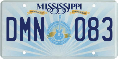 MS license plate DMN083