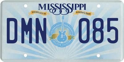 MS license plate DMN085