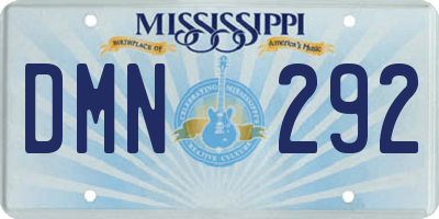MS license plate DMN292