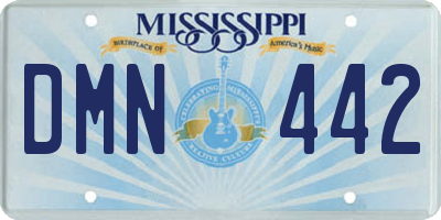 MS license plate DMN442