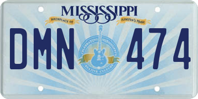 MS license plate DMN474