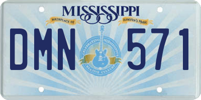 MS license plate DMN571