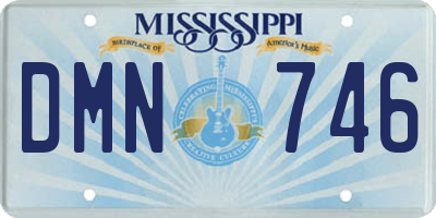 MS license plate DMN746