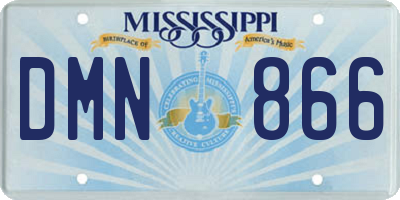 MS license plate DMN866