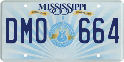 MS license plate DMO664