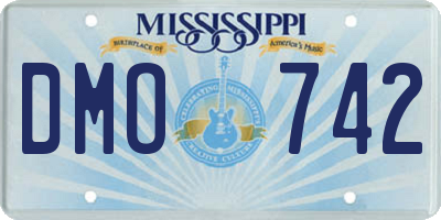 MS license plate DMO742