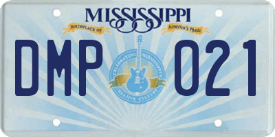 MS license plate DMP021