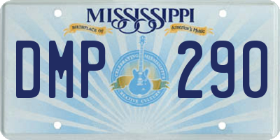 MS license plate DMP290