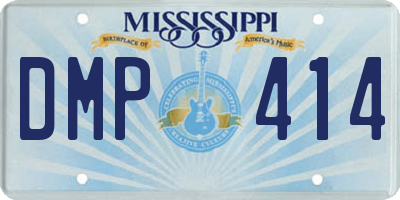 MS license plate DMP414