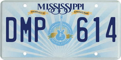 MS license plate DMP614