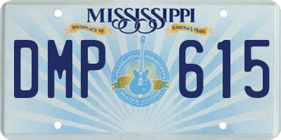 MS license plate DMP615