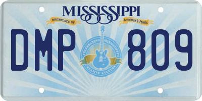 MS license plate DMP809