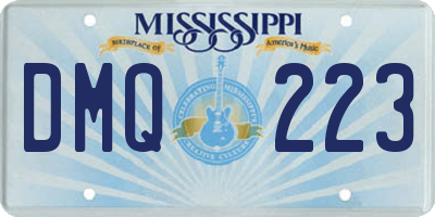 MS license plate DMQ223
