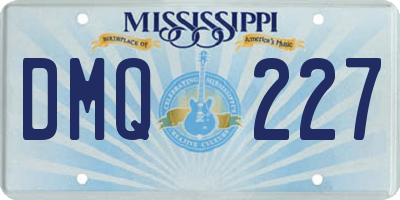 MS license plate DMQ227