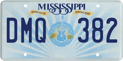 MS license plate DMQ382