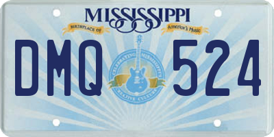 MS license plate DMQ524