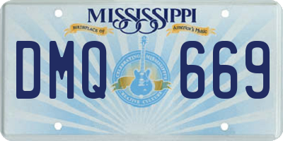 MS license plate DMQ669