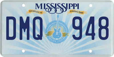 MS license plate DMQ948
