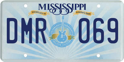MS license plate DMR069