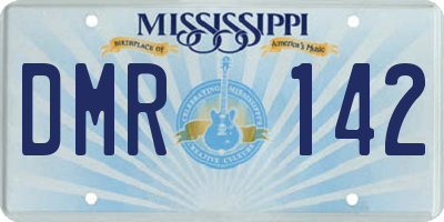 MS license plate DMR142