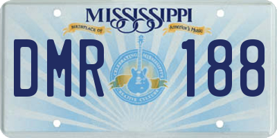 MS license plate DMR188