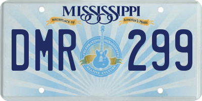 MS license plate DMR299