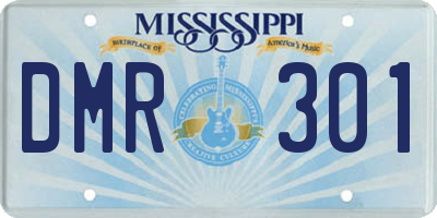 MS license plate DMR301