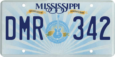 MS license plate DMR342