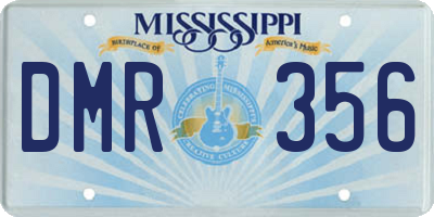 MS license plate DMR356