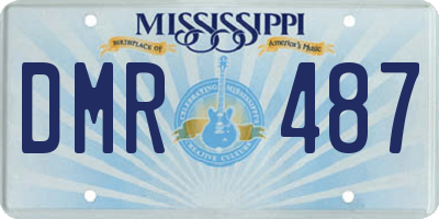 MS license plate DMR487