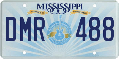 MS license plate DMR488
